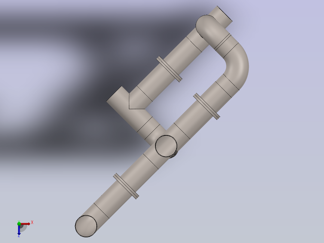 管道过滤系统俯视图