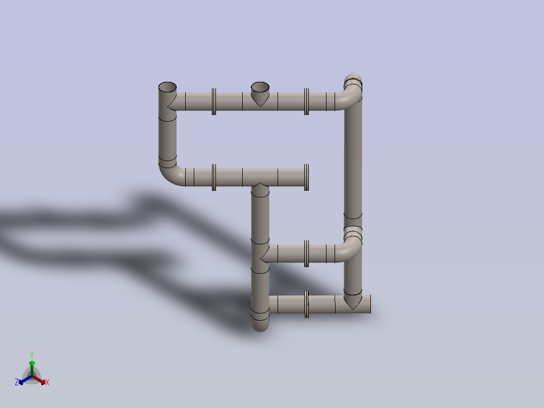 管道过滤系统正等轴测图