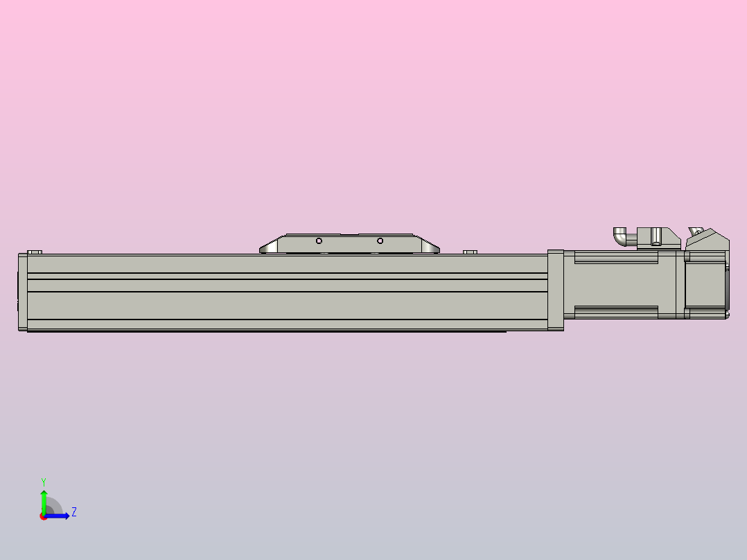 滚珠丝杠直线轴带导轨全封闭TPA-HCR-50S-1210C-L100-M-Y-P10-N3左视图