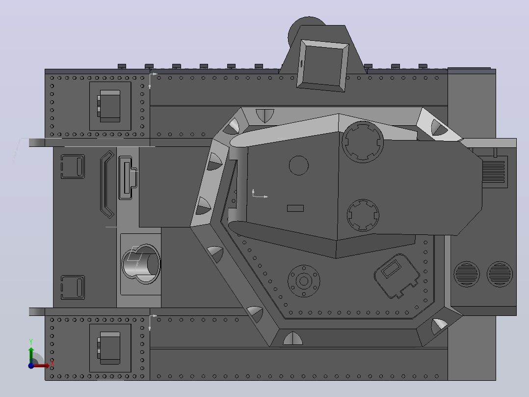 战锤40K帝皇毒刃 Warhammer 40000 Baneblade前视图
