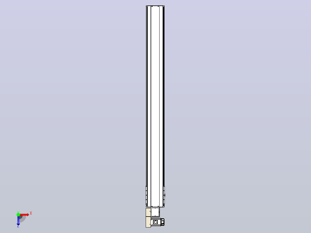 皮带直线轴半封闭可选导轨TPA-HNB-220D-176-L2050-ML-Y-P1K-N3俯视图