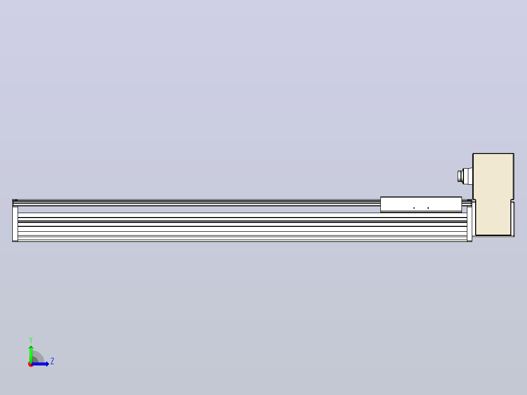 皮带直线轴半封闭可选导轨TPA-HNB-220D-176-L900-LU-C-P1K-N3左视图