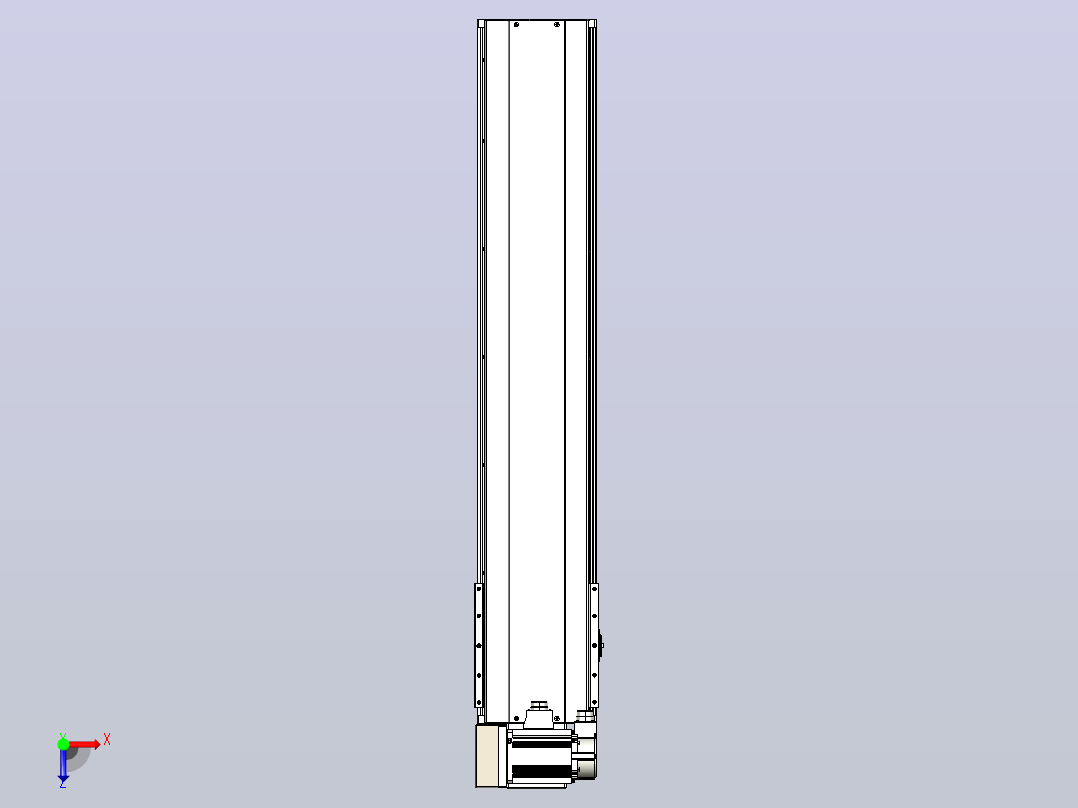皮带直线轴半封闭可选导轨TPA-HNB-220D-176-L900-LU-C-P1K-N3俯视图