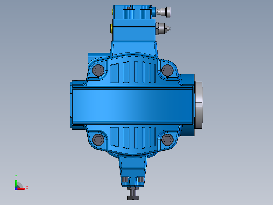 液压元件，电磁阀，泵，阀Continental Hydraulics-PVX-46or60or75B25-RF-P-5S17前视图