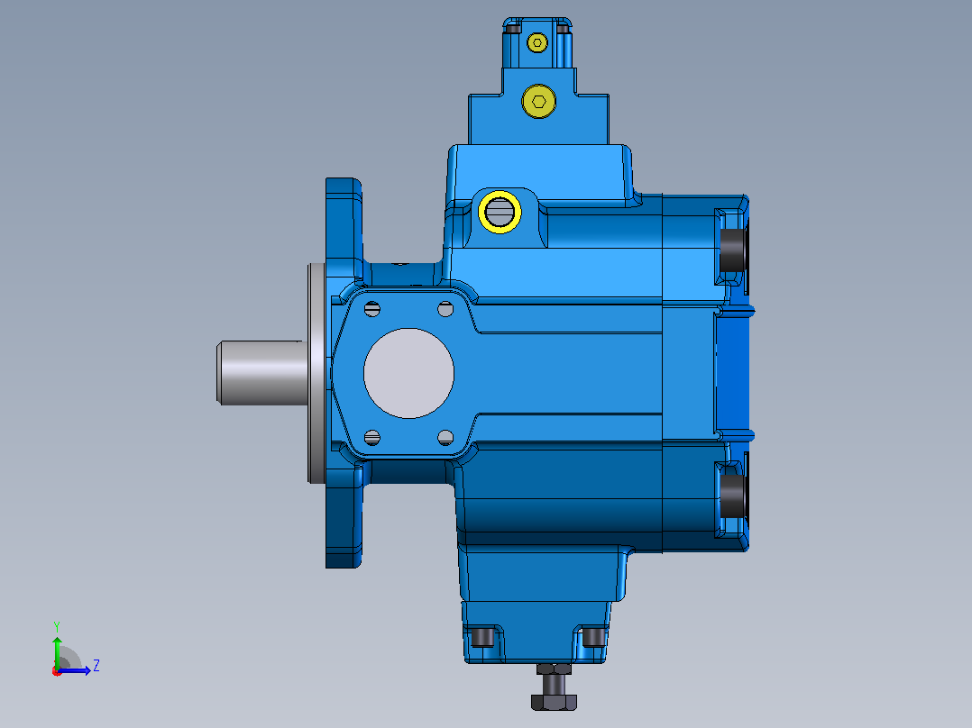 液压元件，电磁阀，泵，阀Continental Hydraulics-PVX-46or60or75B25-RF-P-5S17左视图