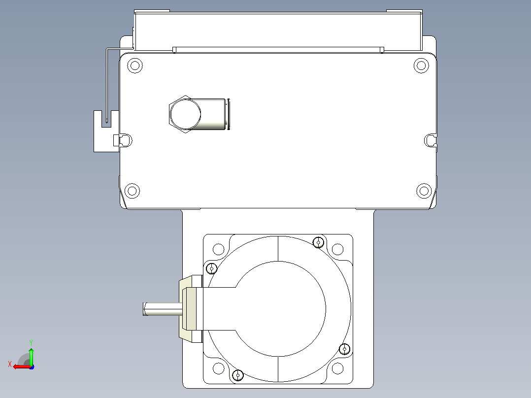 无尘螺杆滑台KCH17-BM（750W）KCH17-350-BM-750W-C4后视图