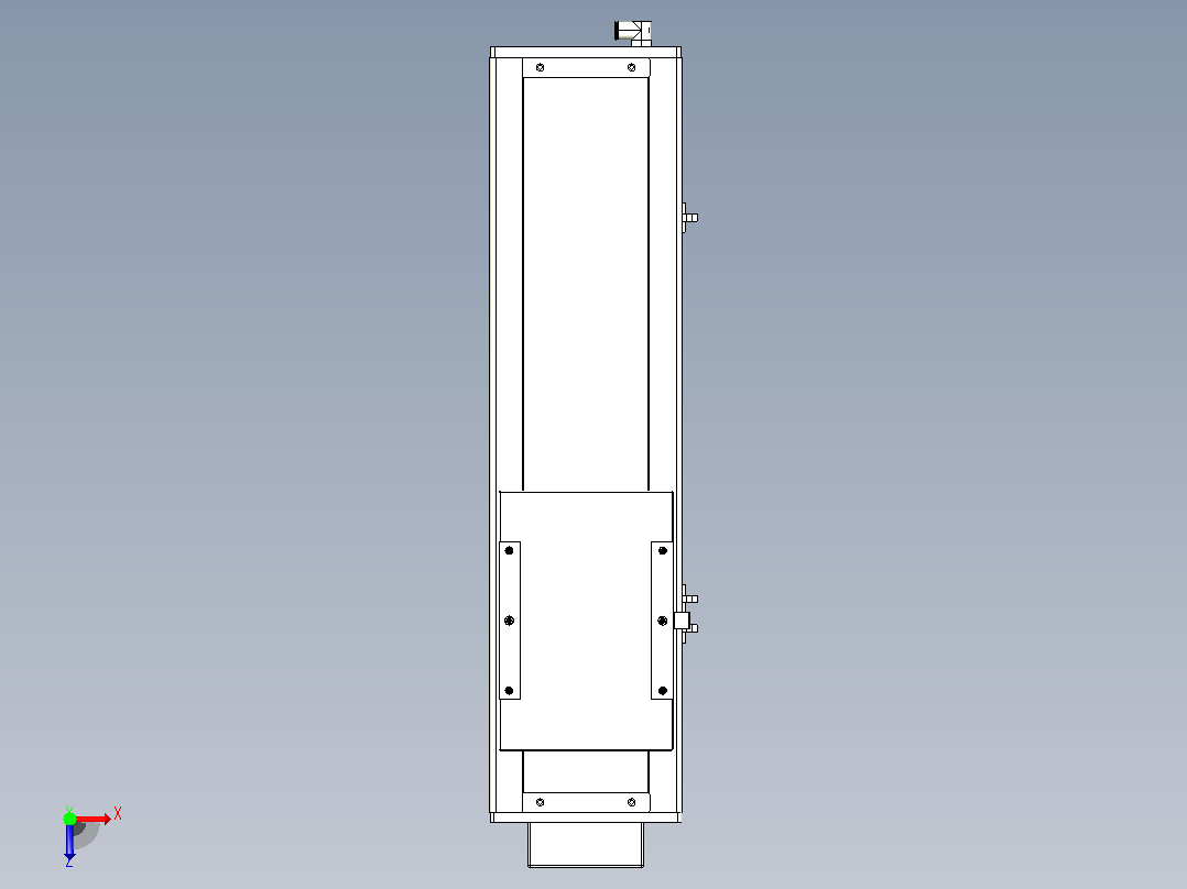 无尘螺杆滑台KCH17-BM（750W）KCH17-350-BM-750W-C4俯视图