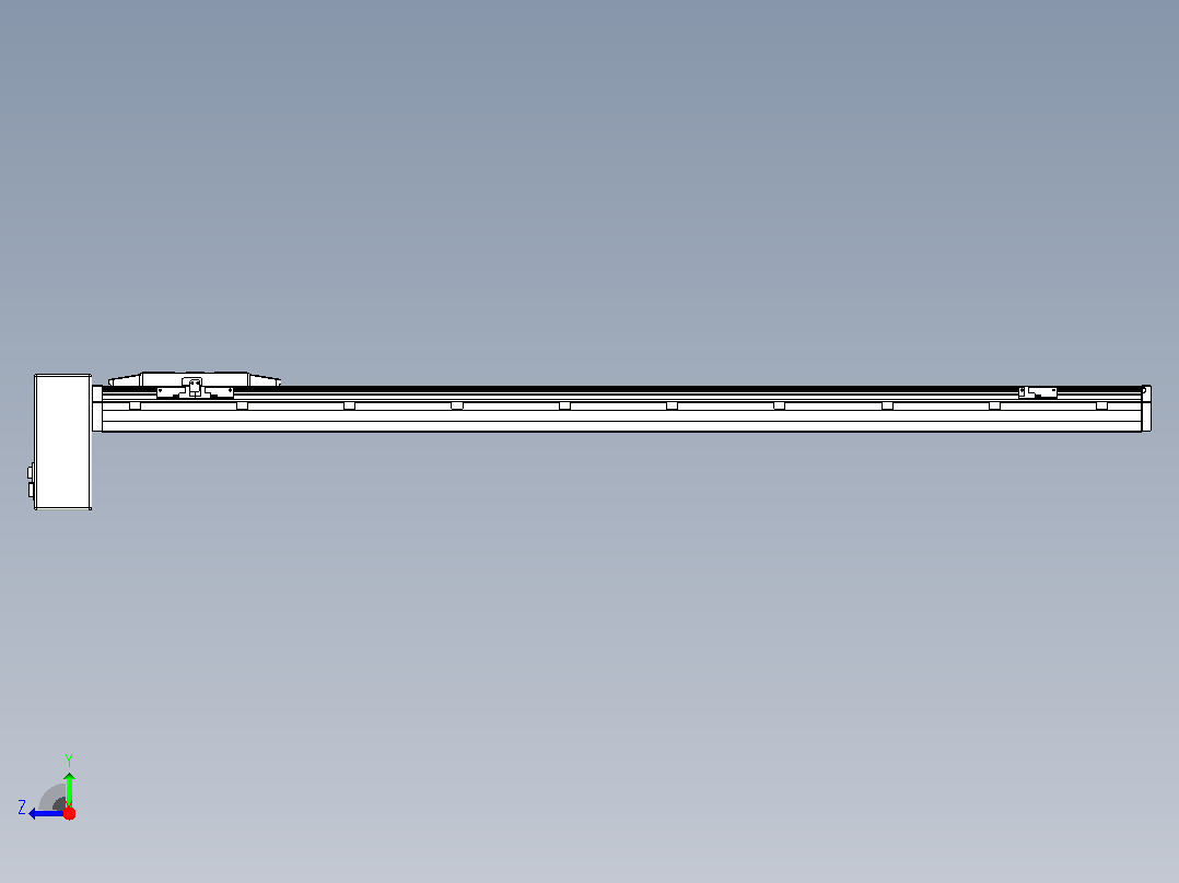 机器人皮带驱动直线轴TPA-GCB-150-P80-L1150-RP-M75-N3右视图