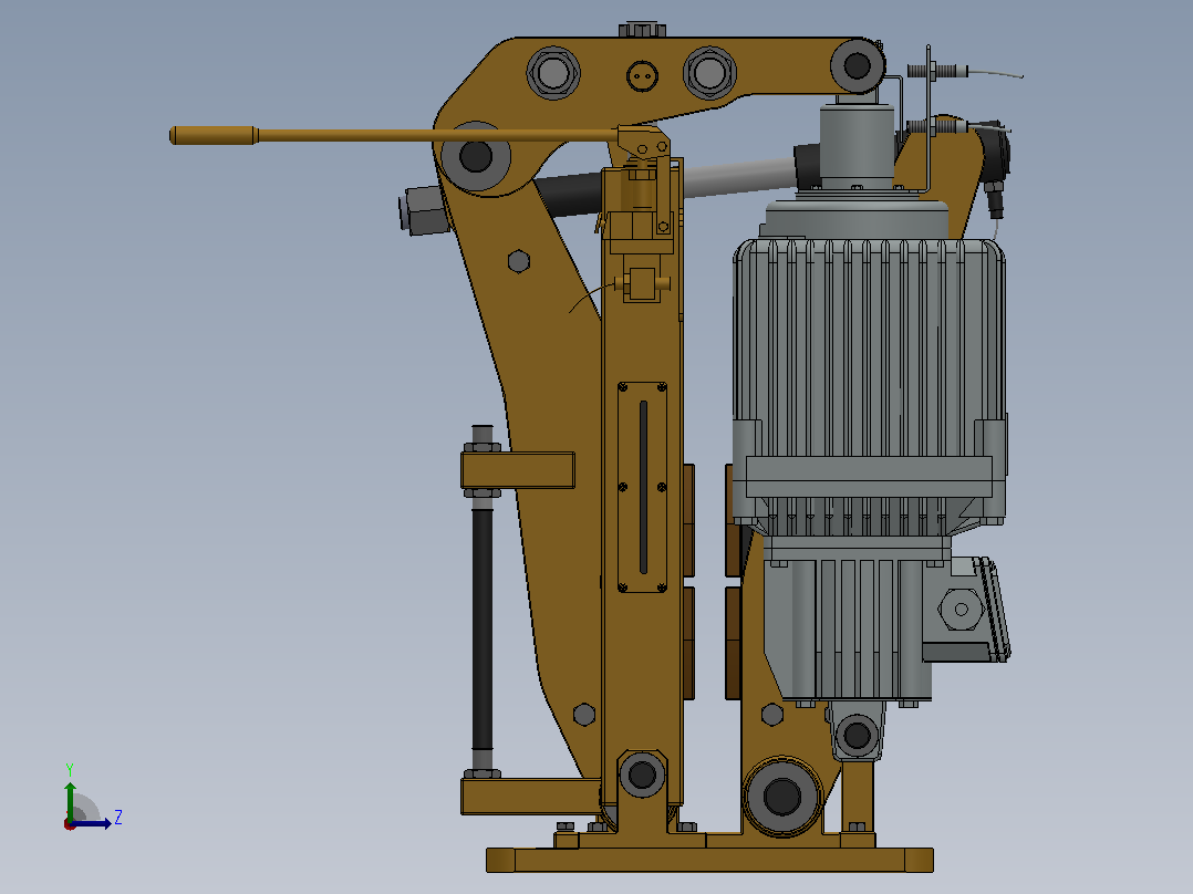 YP31系列电力液压盘式制动器YP31-1250-630×30-ⅡA-CL.RL.WL.HL左视图