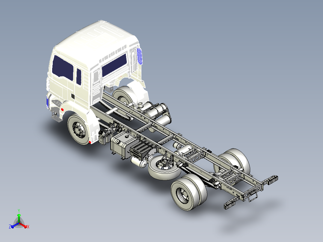 底盘（轴距4500mm）正等轴测图