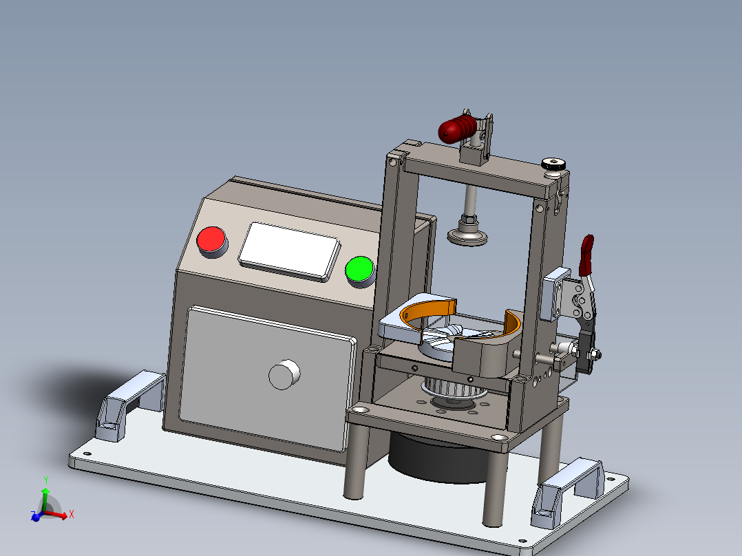 改变设备负载来测速的工装主视图