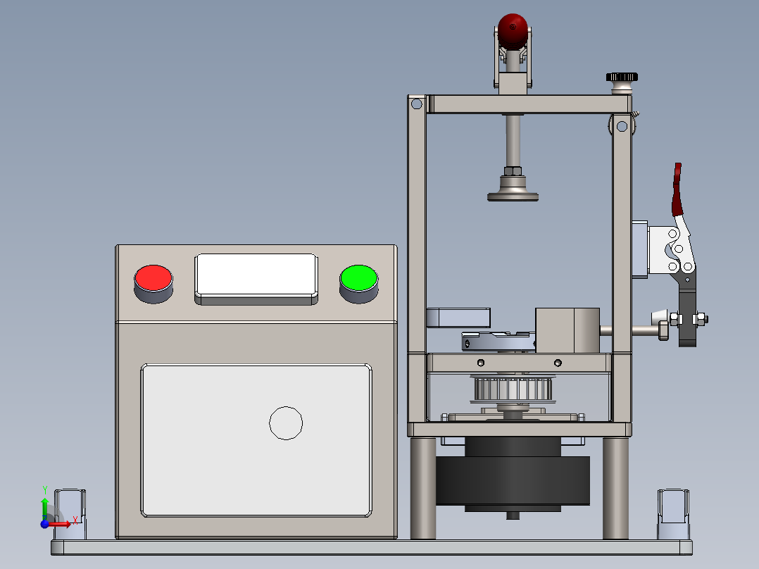 改变设备负载来测速的工装前视图