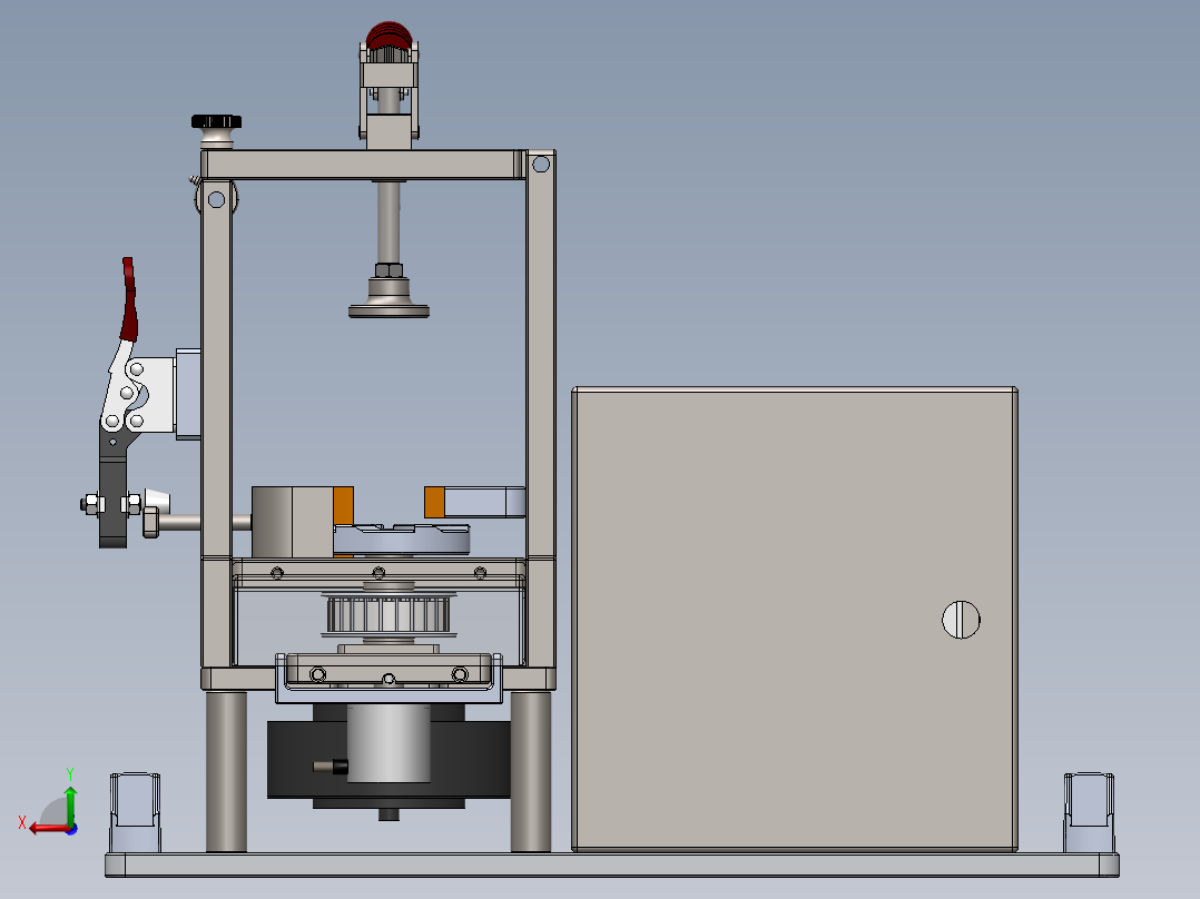 改变设备负载来测速的工装后视图