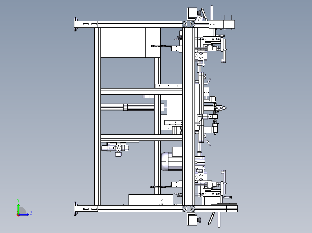 自动传送工作台左视图