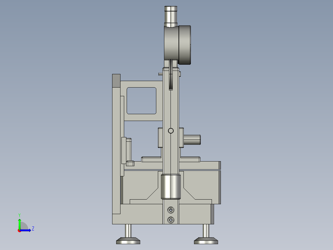 电池厚度测试机左视图