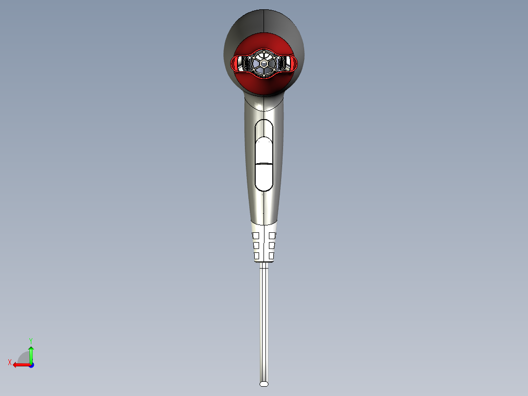 家用吹风机后视图