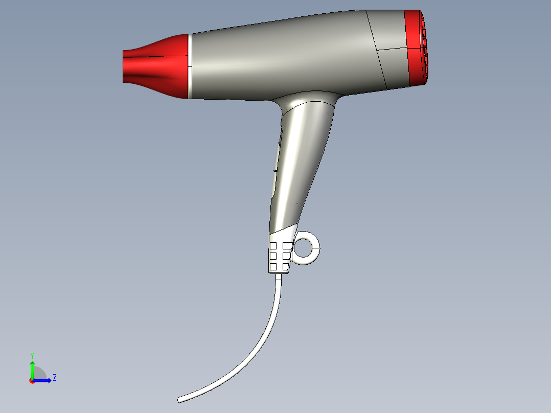 家用吹风机左视图