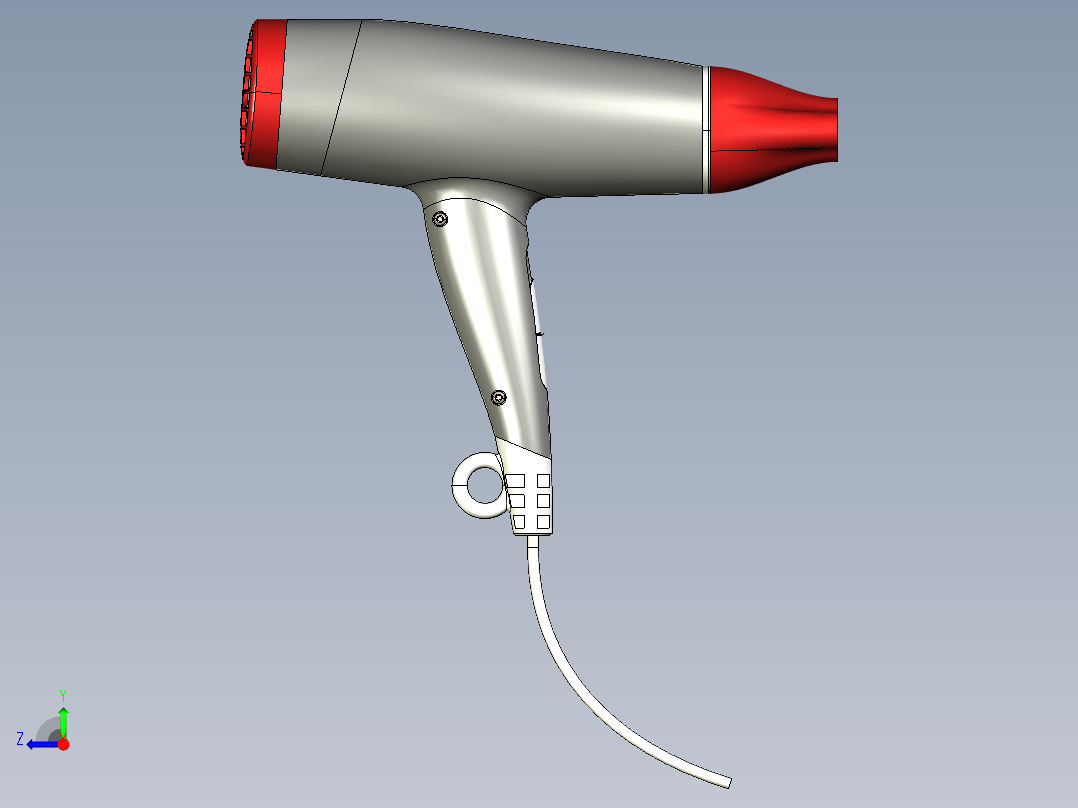 家用吹风机右视图