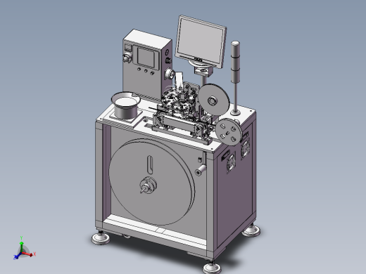 SMT热封压包装机编带机 3D图纸 机械设备非标自动化3D模型 模型
