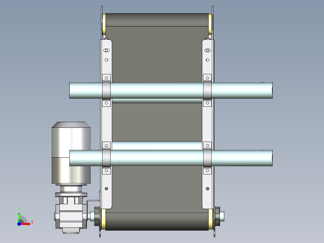 一小段皮带线前视图