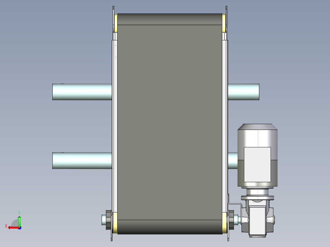 一小段皮带线后视图