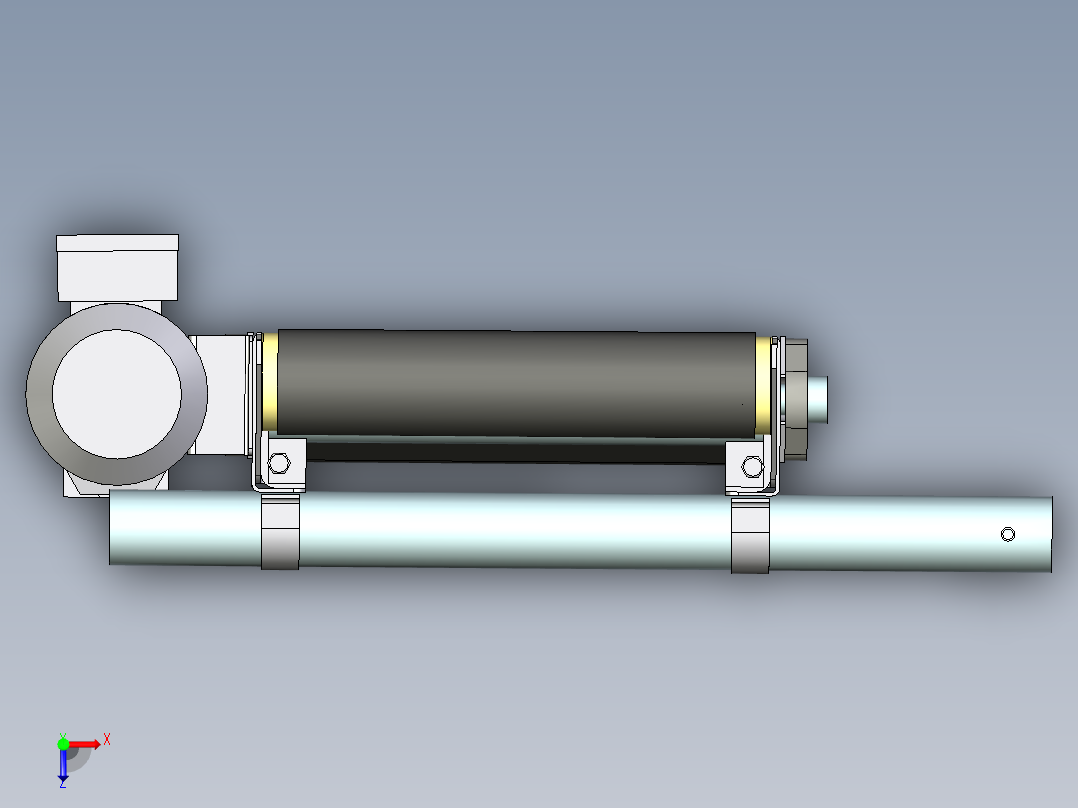 一小段皮带线俯视图