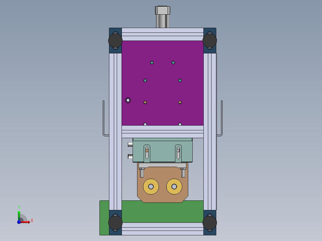 H829 增压缸式铆接工作台前视图