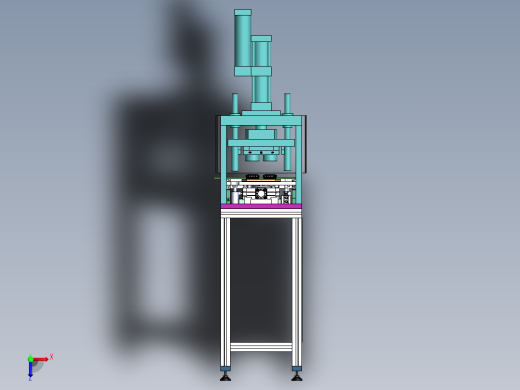 H829 增压缸式铆接工作台俯视缩略图