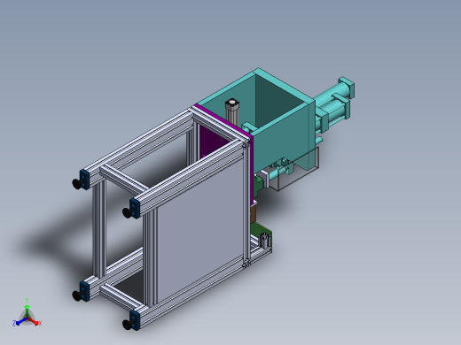 H829 增压缸式铆接工作台正等轴测缩略图