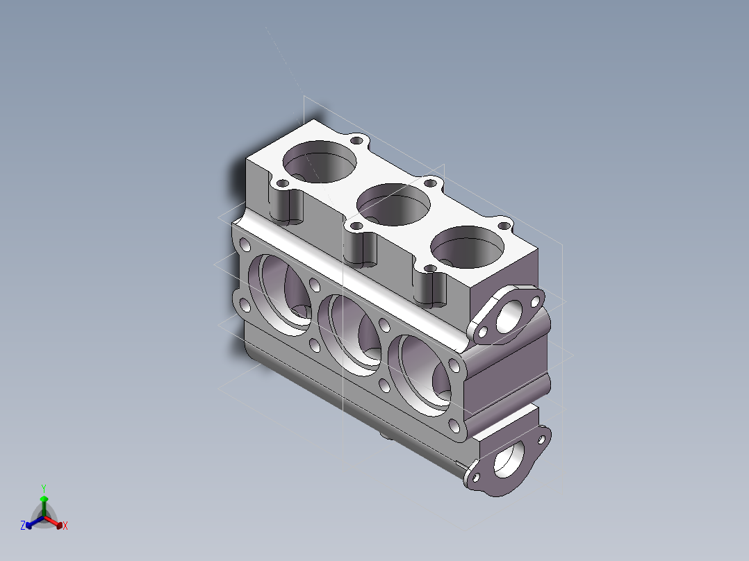 钻机泵头加工工艺设计（全部结清）正等轴测图