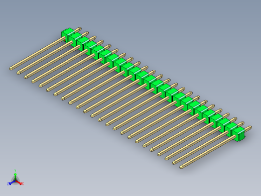 彩色公头100mil（2.54mm）系列-DS1021_green_1x24p_100mil_Type19_rev1.0