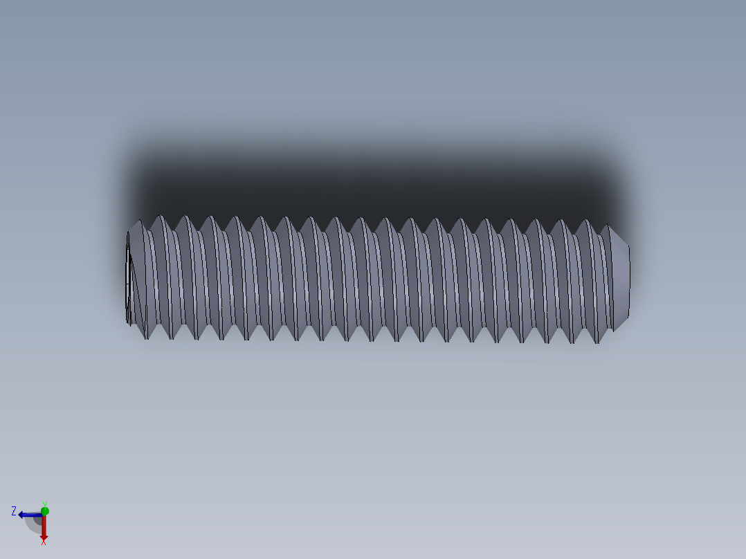 UNC 平头紧定螺钉-UNC SET SCREW 0.250 x1.000.SLDPRT主视图