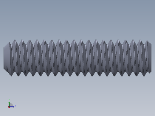 UNC 平头紧定螺钉-UNC SET SCREW 0.250 x1.000.SLDPRT左视缩略图