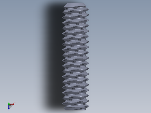 UNC 平头紧定螺钉-UNC SET SCREW 0.250 x1.000.SLDPRT俯视缩略图