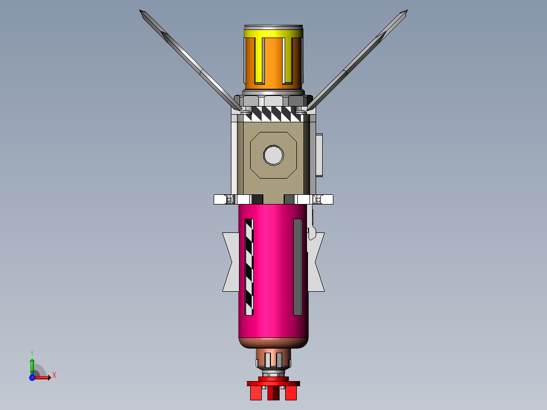 科幻远程麻醉枪前视图
