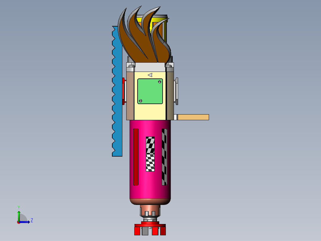 科幻远程麻醉枪左视图