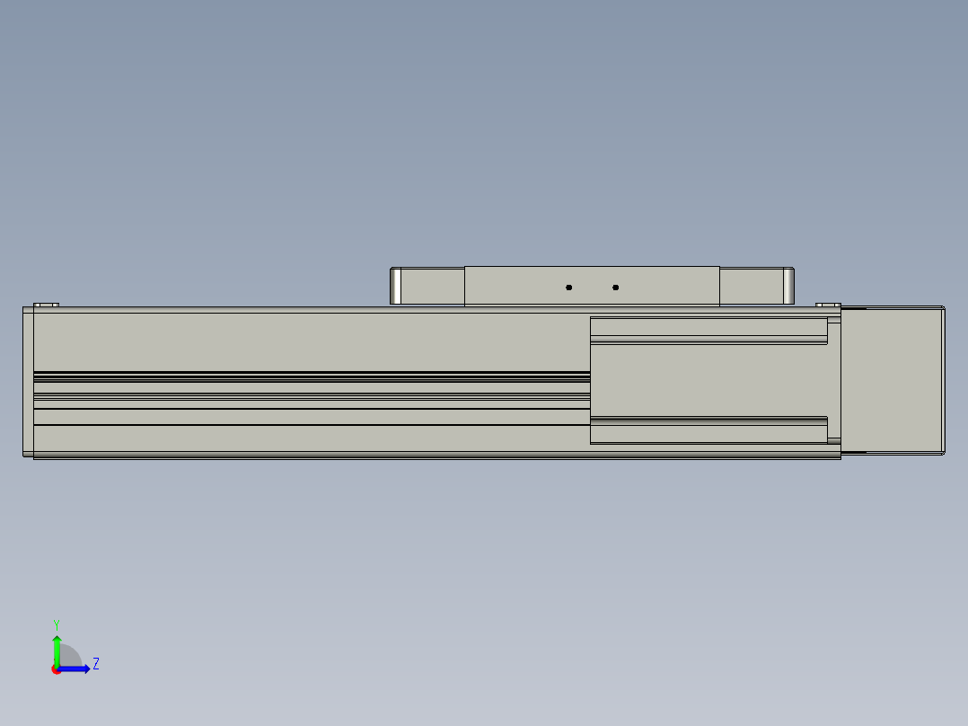 直线模组LHC14-S100-R设计图纸左视图