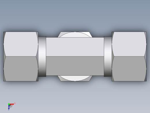卡套式工业通用硬管接头EO_Assembled_adjustable_standpipe_branch_tee_EVT12LR71俯视缩略图