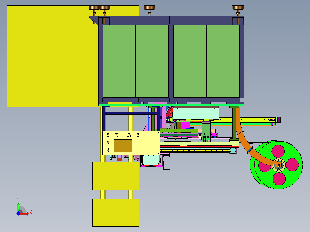 注塑机模内自动埋入预埋设备前视图