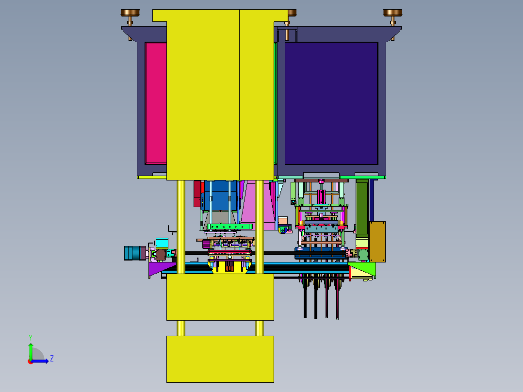 注塑机模内自动埋入预埋设备左视图