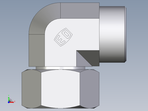 卡套式工业通用硬管接头EO_Swivel_nut_elbow_EW30SOMDCF前视缩略图