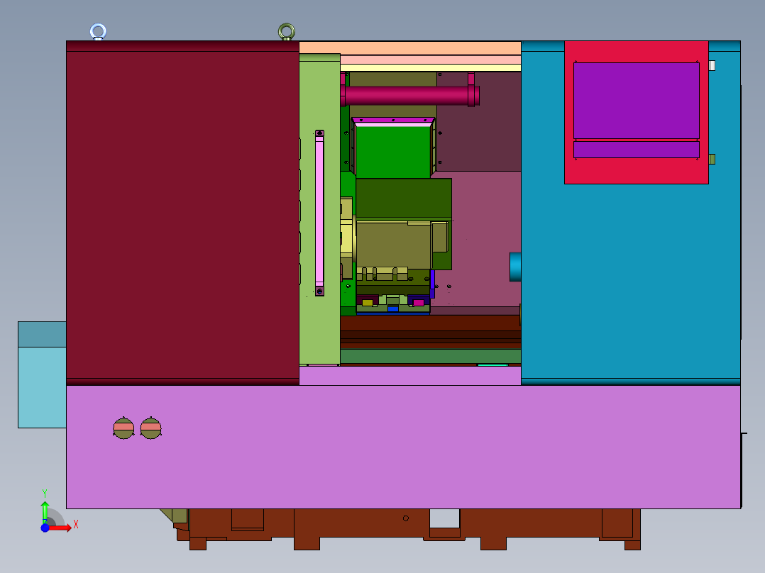 高精度通用车床前视图