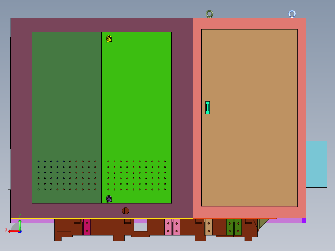 高精度通用车床后视图
