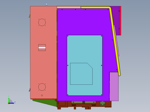 高精度通用车床左视缩略图