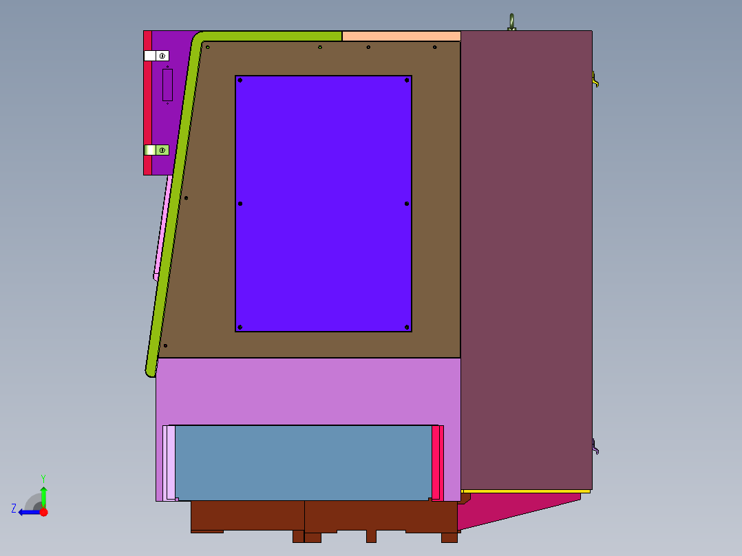 高精度通用车床右视图