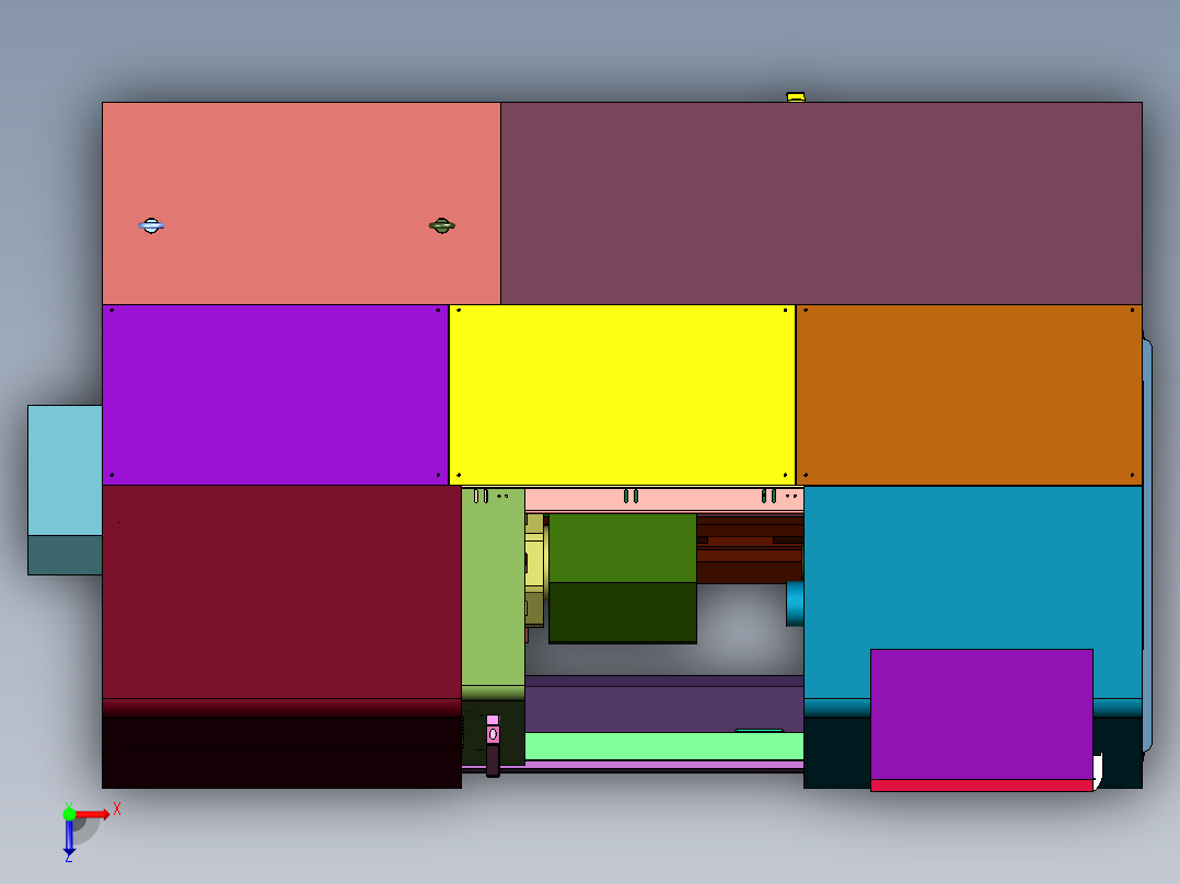 高精度通用车床俯视图