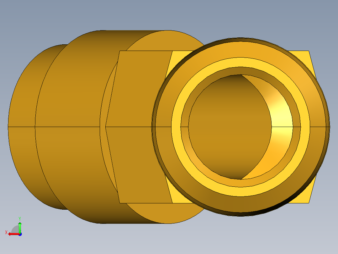 扩口式工业通用硬管接头45Deg Elbow 159F-8-6后视图