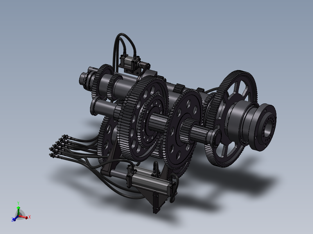 24级机床变速箱设计主视图