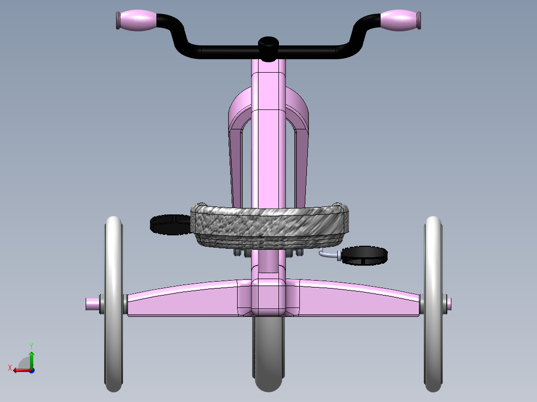 儿童三轮车概念--sw后视图