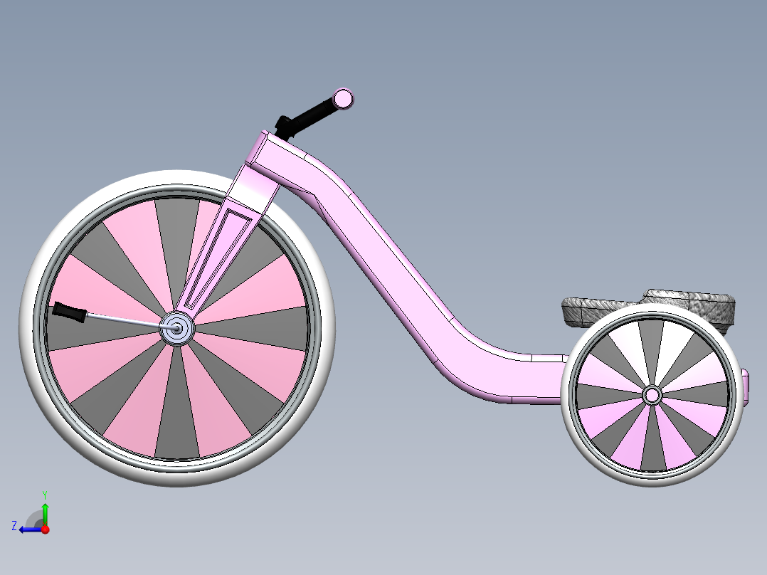 儿童三轮车概念--sw右视图